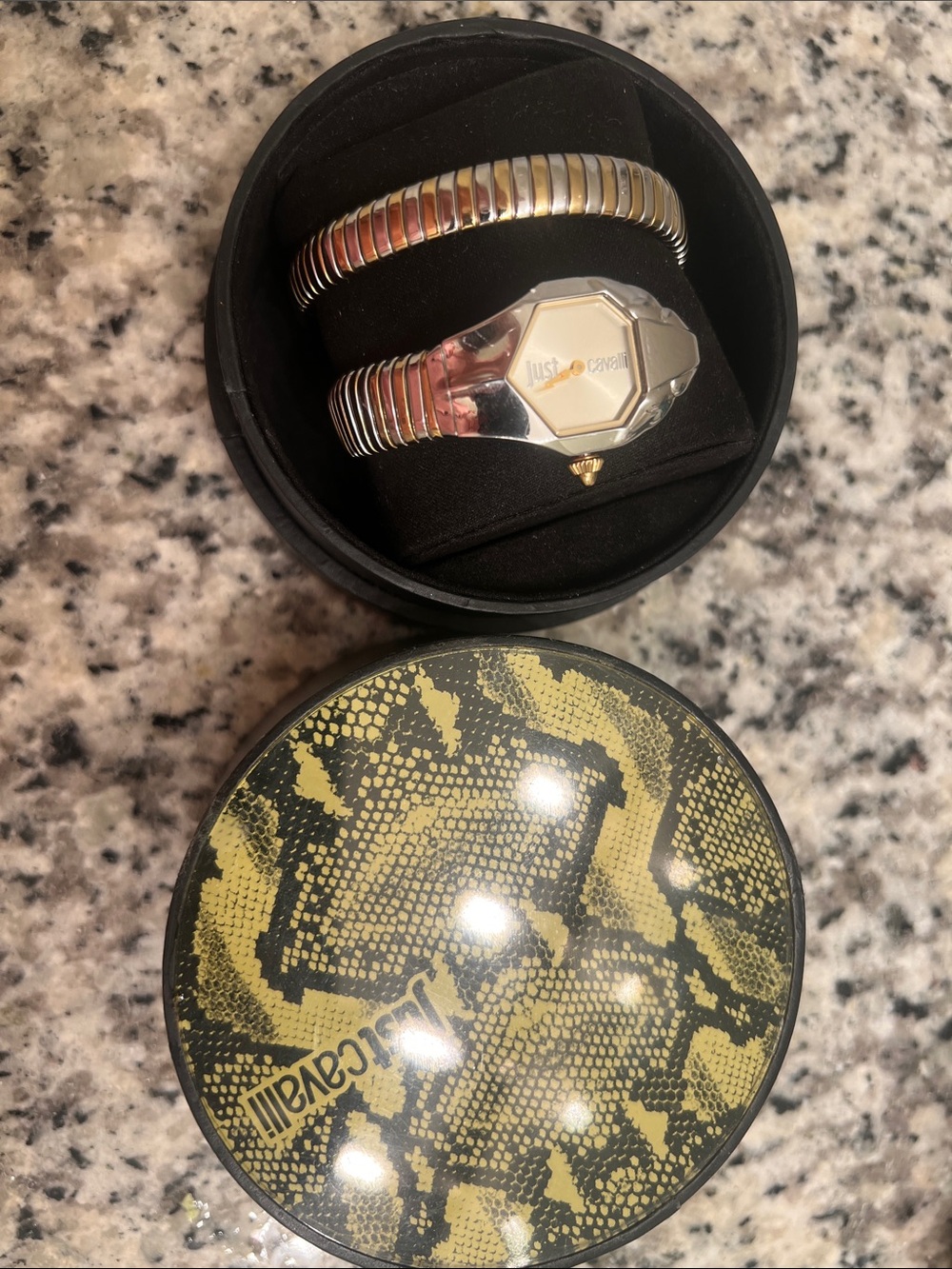 Women’s Just Cavalli Two-Tone Serpenti Watch in Silver and Gold Accents